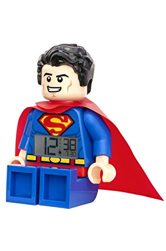 LEGO Superman Reloj Despertador, Azul, 9 Pulgadas