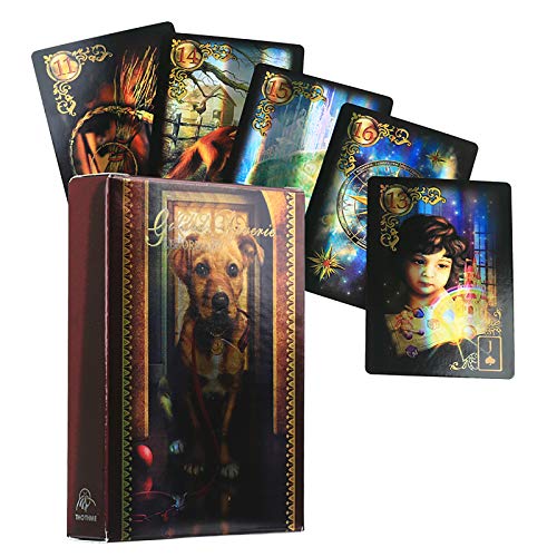 Lenormand Oracle Tarot Cards: 44 Cards, Online PDF Guide, Land Juegos de Mesa holográficos Adivinación para Adultos y niños Gioco da tavolo Dobble Playing Card