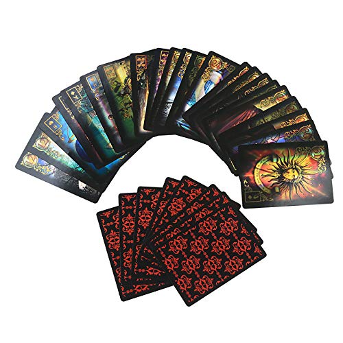 Lenormand Oracle Tarot Cards: 44 Cards, Online PDF Guide, Land Juegos de Mesa holográficos Adivinación para Adultos y niños Gioco da tavolo Dobble Playing Card