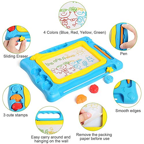 Liapianyun Tablero Mágico De Tablero De Dibujo Magnética, La Seguridad Manchado Carta Borrable Bosquejar Doodle Tablero De Dibujo Magnética Lerntafel Juguetes para Niños Pequeños Regalo,1