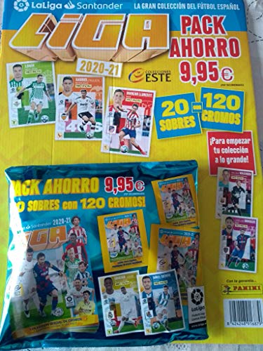 LIGA ESTE Pack Ahorro: 20 Sobres con 120 cromos 2020 2021 Santander