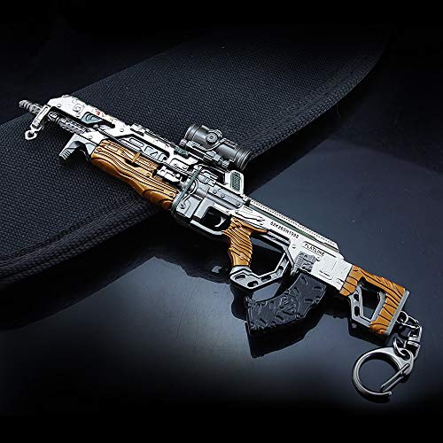 LINLUO 1/6 Metal Vk-47 Rifle de Asalto (AR) Juego de Modelo de Pistola Llavero, Carácter Acción Arte Juguetes Regalos Mochila Colgante Suministros Decorativos Mesa Pistola