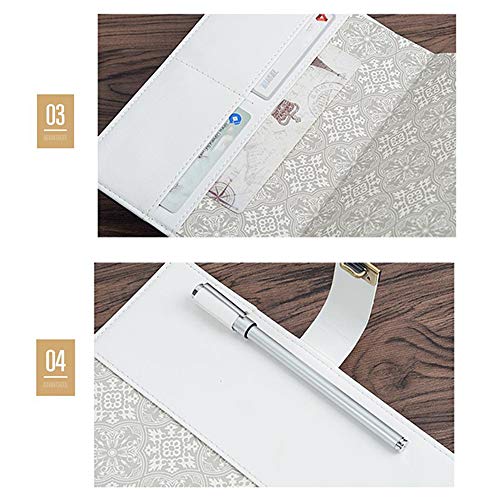 Lirener Retro Vintage Personal Notebook planificador Diario Organizador, Estampación en Caliente A5 Contraseña Bloc de Notas con Cerradura de combinación, Soporte para bolígrafo, 150x215mm