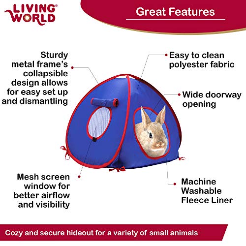 Living World Tent for Pets, Blue/Red