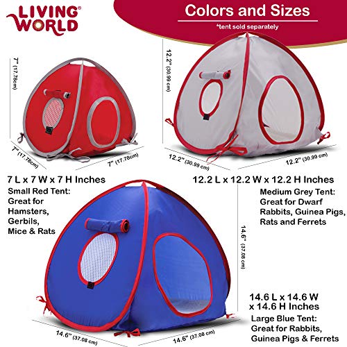 Living World Tent for Pets, Blue/Red