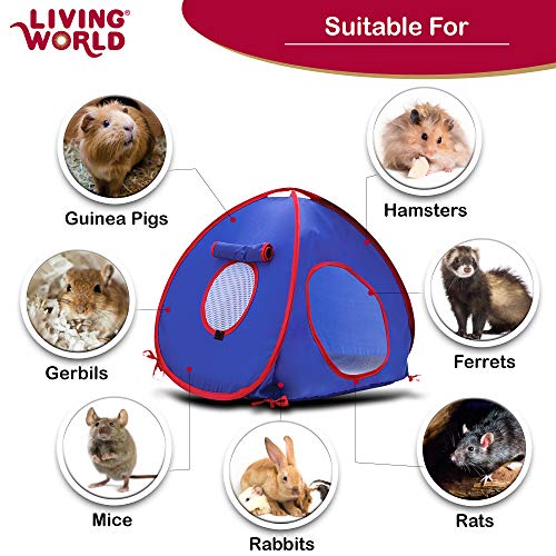 Living World Tent for Pets, Blue/Red