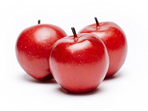 Lot de 3 – attrappen Pomme – Fruits Rouges factice comme requsite, pommes en plastique alimentaire, poupées en bois de décoration, été, fruits Copie de ernäh Run Conseils, objet déco hohlattr appe