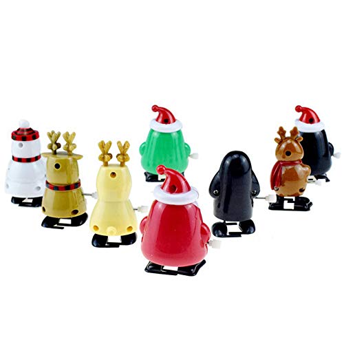 LOVEYue Caminando Papá Noel Elk Pingüino Muñeco De Nieve Juguete De Cuerda Decoración del Hogar, Juego De Regalo De Juguete Intelectual Niños yo