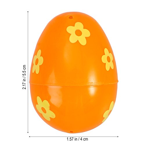 LUOEM Huevos de Pascua de plástico de Color Brillante Huevo de Pascua Parte Favor para la Caza del Huevo de Pascua y Sorpresa Huevo 12pcs