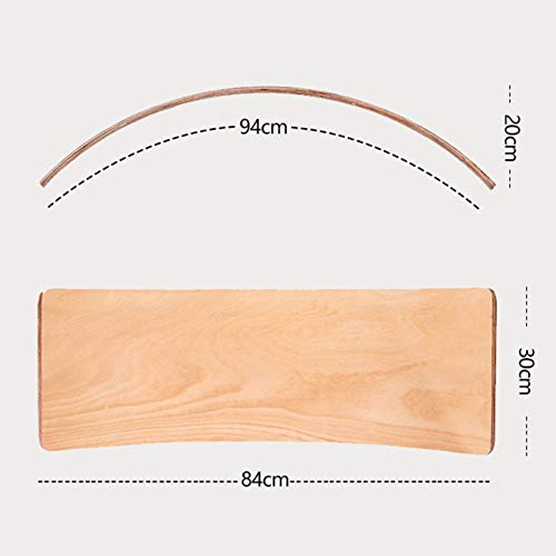 LY Balance Board bamboleo de Madera, 94cm / 37 en la formación de integración sensorial de los niños Curvy Natural Junta Eje de balancín de Madera, for la Terapia física y Ejercicio