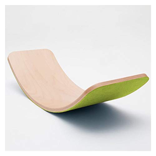 LY Balance Board bamboleo de Madera, 94cm / 37 en la formación de integración sensorial de los niños Curvy Natural Junta Eje de balancín de Madera, for la Terapia física y Ejercicio