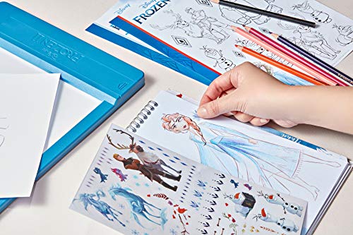 Make It Real - Disney Frozen 2 Fashion Design Tracing Light Table Kit de diseño de moda para niños incluye mesa ligera, cuaderno de dibujo Disney, plantillas, pegatinas, guía de diseño y más