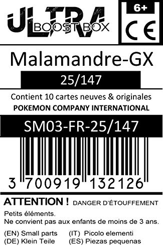 Malamandre-GX 25/147 - #myboost X Soleil & Lune 3 Ombres Ardentes - Coffret de 10 Cartes Pokémon Françaises