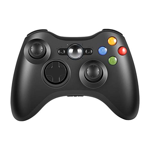 Mando a distancia inalámbrico AlBetter para Xbox 360 / PC (Windows 10/8/7), mando inalámbrico con doble vibración y ergonomía mejorada【Sin receptor 】