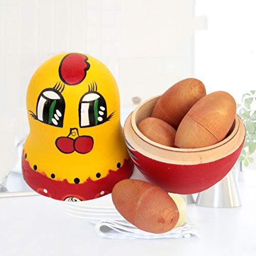 Matryoshka Rusa, Modelo De Madre De Pollo Bebé Niña Lindo Juguete Educativo De Madera para Padres E Hijos Hecho a Mano para Niños Regalo