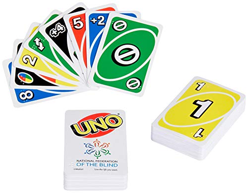 Mattel Games-UNO Braille Juegos de Cartas (GPG06)