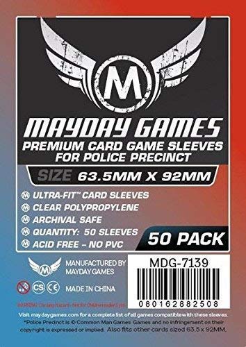 Mayday Games Sleeves Premium Custom Police Precinct 63,5x92mm (50)