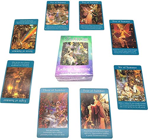 MAZ Tarjetas Tarot de Hadas 78Pcs, Tarjetas de Juego Set para Juego de Mesa para Principiantes (Edición en Inglés)