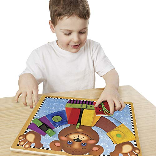 Melissa & Doug- Tablero puzle abroches Osito (13784)