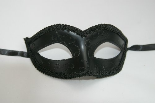 MENS OR LADIES MIDNIGHT BLACK VENETIAN MASQUERADE CARNIVAL PARTY EYE MASK