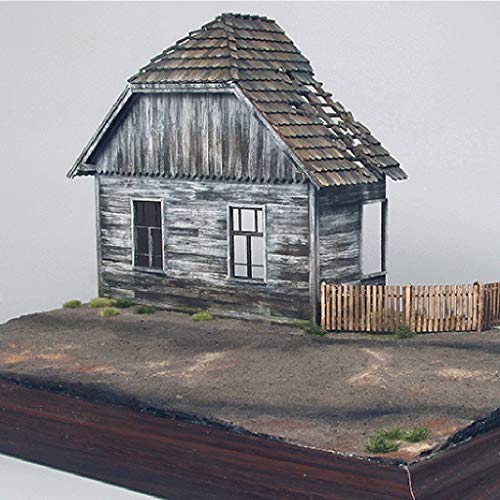 Milageto 2X 1/35 House Diorama Bases Village Houses Barn Street Buildings Kit de Escenas