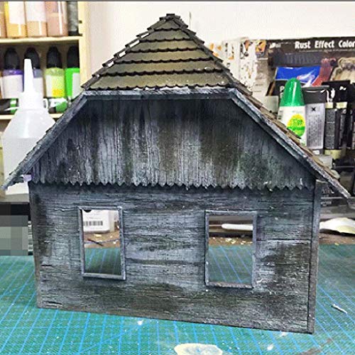 Milageto 2X 1/35 House Diorama Bases Village Houses Barn Street Buildings Kit de Escenas