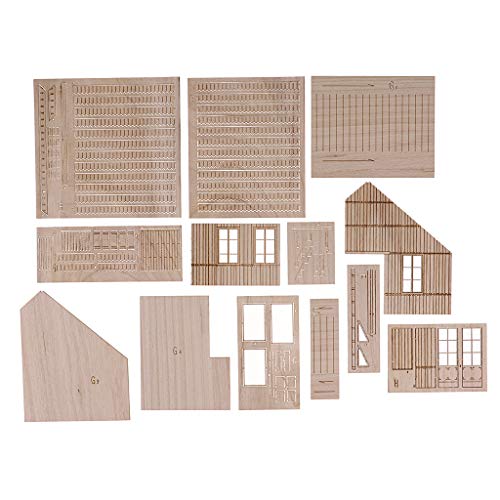 Milageto 2X 1/35 House Diorama Bases Village Houses Barn Street Buildings Kit de Escenas