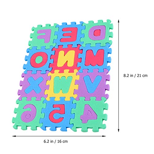 Milisten 108 Piezas Alfombra de Juegos de Espuma de Casa de Muñecas Que Se Enclavija Baldosas de Eva con Alfabeto Y Números para Gatear Bebé Aula Infantil Niños Pequeños Entrenamiento de
