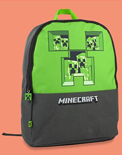 Minecraft Pixel enredadera avance Gris Mochila Niños Bolso de escuela