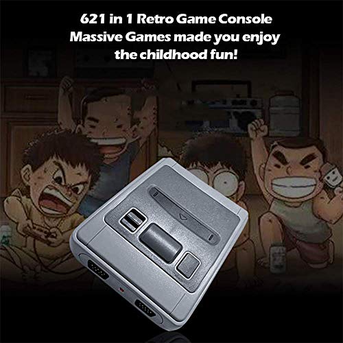 Mini clásico Juego de Consola con Usted Feliz Recuerdos de la Infancia Incorporado 621 Juegos y 2 NES Classic AV Controladores de Salida de 8 bits y Llevar