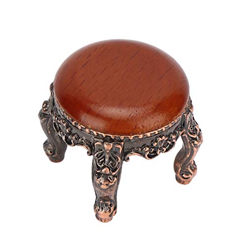 Mini taburete decorativo de bricolaje para casa de muñecas, accesorios vívidos para casa de muñecas, amantes de los adultos, amantes de las manualidades en miniatura(American round stool)