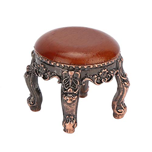 Mini taburete decorativo de bricolaje para casa de muñecas, accesorios vívidos para casa de muñecas, amantes de los adultos, amantes de las manualidades en miniatura(American round stool)