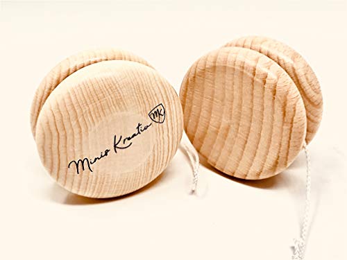 Minis Creative JoJo Nature|Wood Paquete doble para niños natural | juego de malabares | 2 piezas JoJo grande ø 6 cm | estimulación coordinación motora | regalo niños | niñas | niños |