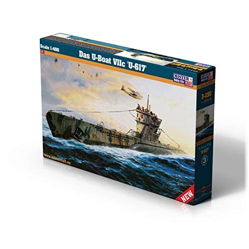 MisterCraft- German U-Boat VIIc T Kit de Modelo de plástico de edición Especial, Multicolor, 1:400 Scale (MCD290)