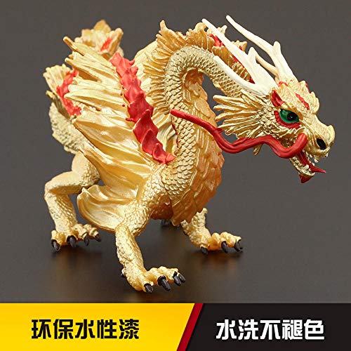 Mitología Animales De Juguete Leyenda Modelo Establecido Shenlong Dragón Chino Dragón Ornamentos del Regalo De Phoenix del Dragón Zzib (Color : Golden Dragon)