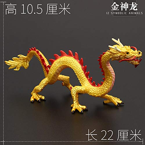 Mitología Animales De Juguete Leyenda Modelo Establecido Shenlong Dragón Chino Dragón Ornamentos del Regalo De Phoenix del Dragón Zzib (Color : Golden Dragon)