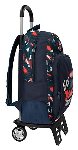 Mochila Escolar con Carro Roll Road Freestyle, 44 cm, Multicolor