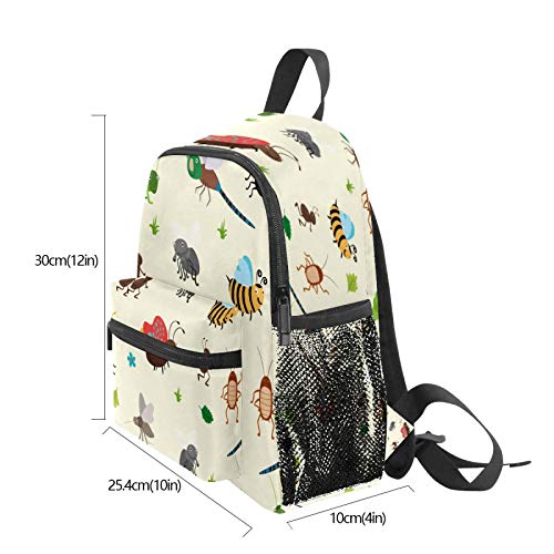 Mochila infantil para niños de 1 a 6 años de edad, mochila perfecta para niños y niñas, insectos, escarabajos, hormigas, orugas, saltamontes