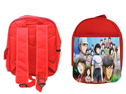 MOCHILA ROJA FUTBOL OLIVER Y BENJI SERIE backpack rucksak