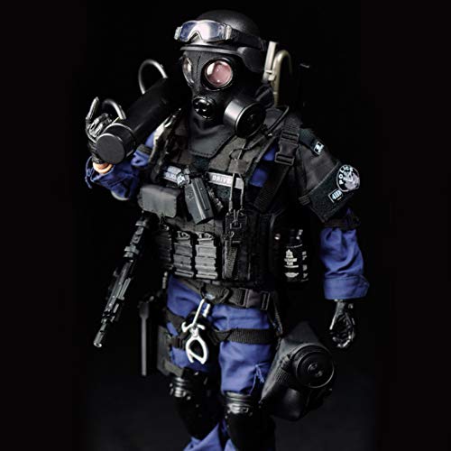 MOEGEN 12 SWAT Figura de Acción con Arma, 1/6 Figuras Soldados, Figuras Militares Conjuntos de Juegos - Interruptor Automático