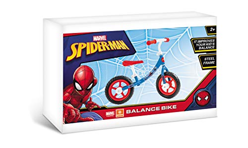 Mondo Toys Spiderman Balance Bike - Bicicleta sin Pedales para niños - Peso hasta 25 kg - Color Blanco/Azul/Rojo - 28501.