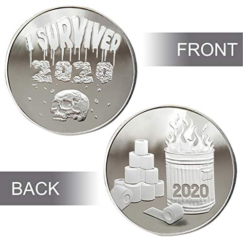 Moneda Conmemorativa 2020,Monedas Conmemorativas de Supervivientes 2020 Moneda de Prueba Impresionante de Doble Cara,Serie Edición Coleccionista de Regalo, Dorado / Plateado, 1.57 pulgadas de diámetro