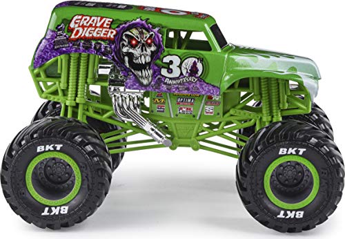 Monster Jam Oficial Grave Digger Monster Truck, vehículo Fundido a presión, Escala 1:24