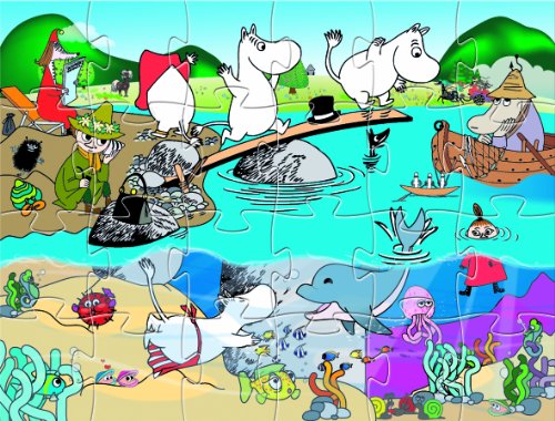 Moomins - Puzzle silueta en la playa (Barbo Toys 6604)