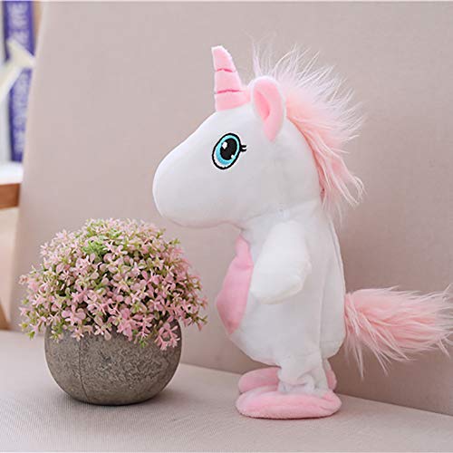 Moviendo y Hablando Unicornio Juguetes Repite lo Que Usted Dice interactivos Juguetes de Peluche Lindo del Unicornio muñecas Ruta Juguetes