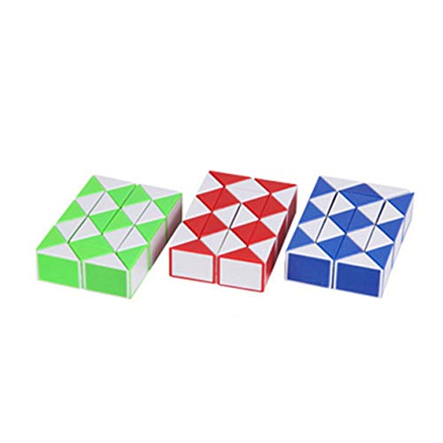 MXECO 24 Cuñas Magia Regla Mini Magia torcedura Puzzle Game Cube Chueco Juguete Educativo Cubo de Juguete de Regalo de la Vida Infantil Rone Adultos