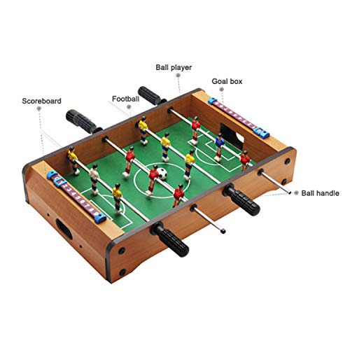 MYRCLMY Mini Mesa De Fútbol, ​​27In Soccer Game Table W / 2 Fútboles Y Fútbol, ​​Juego De Fútbol Portátil, Juego De Fútbol para Niños Y Adultos En Oficina, Sala De Juegos, Sala De Estar