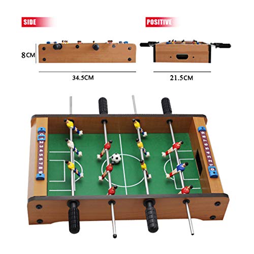 MYRCLMY Mini Mesa De Fútbol, ​​27In Soccer Game Table W / 2 Fútboles Y Fútbol, ​​Juego De Fútbol Portátil, Juego De Fútbol para Niños Y Adultos En Oficina, Sala De Juegos, Sala De Estar