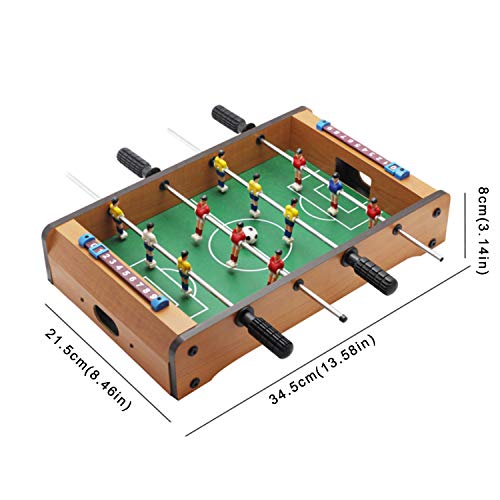 MYRCLMY Mini Mesa De Fútbol, ​​27In Soccer Game Table W / 2 Fútboles Y Fútbol, ​​Juego De Fútbol Portátil, Juego De Fútbol para Niños Y Adultos En Oficina, Sala De Juegos, Sala De Estar