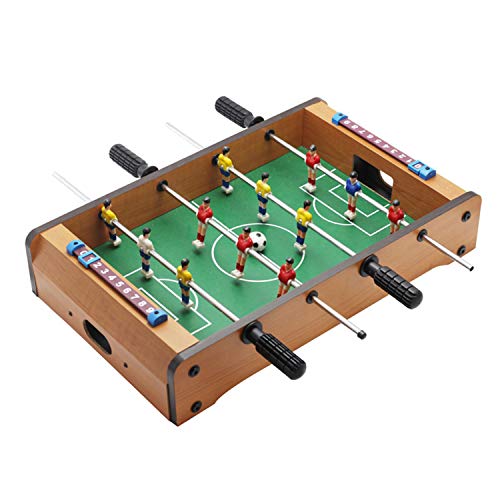 MYRCLMY Mini Mesa De Fútbol, ​​27In Soccer Game Table W / 2 Fútboles Y Fútbol, ​​Juego De Fútbol Portátil, Juego De Fútbol para Niños Y Adultos En Oficina, Sala De Juegos, Sala De Estar